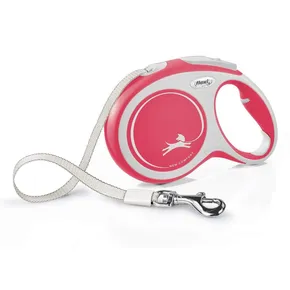 Flexi New Comfort L pásek 5 m, max. 60 kg, červená
